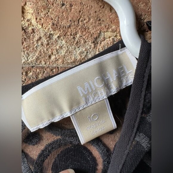 MICHAEL Michael Kors Black Textured Circle Mini Dress - Picture 3 of 5